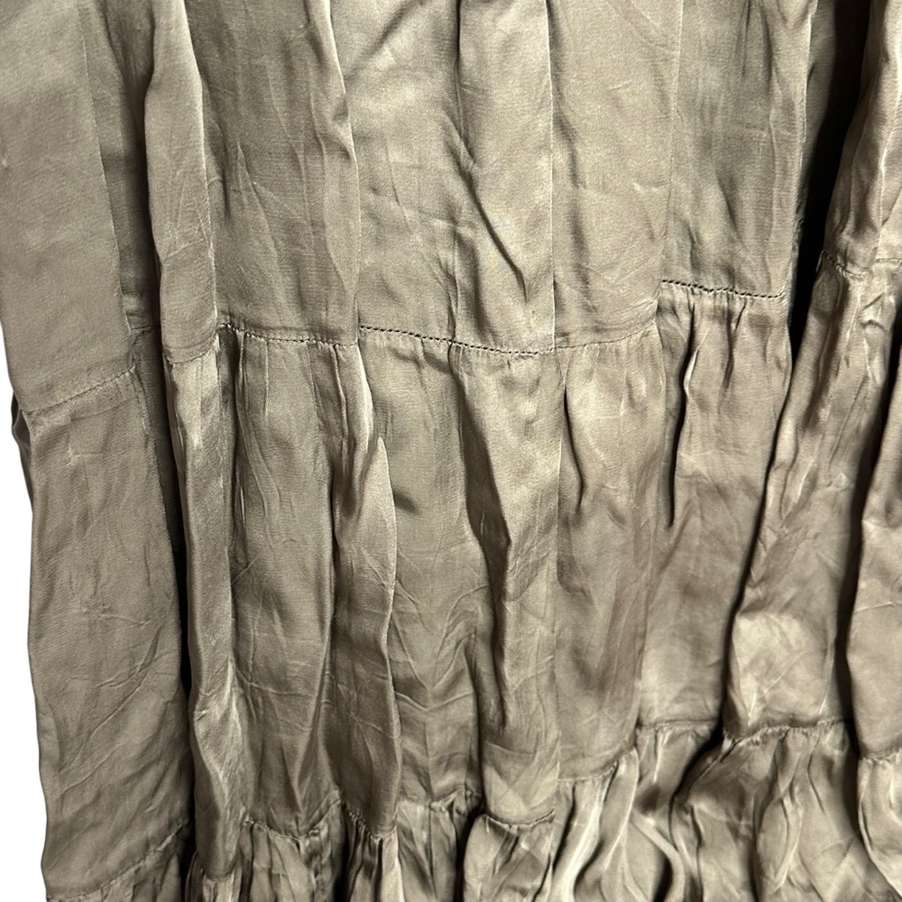 Like New Free People Isadora Studded Silky Maxi Dress olive green - Picture 8 of 15